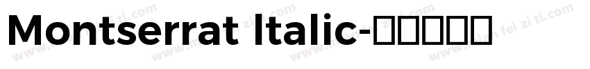 Montserrat ltalic字体转换